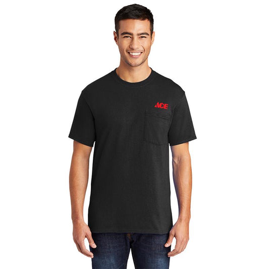 Artcraft M Sizes Unisex Short Sleeve Black Pocket T-Shirt