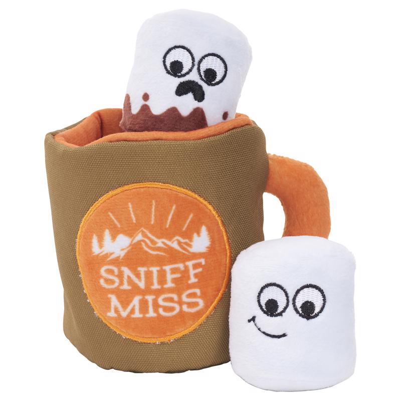 Bark Multicolored Plush Sniff Miss Dog Toy 1 pk