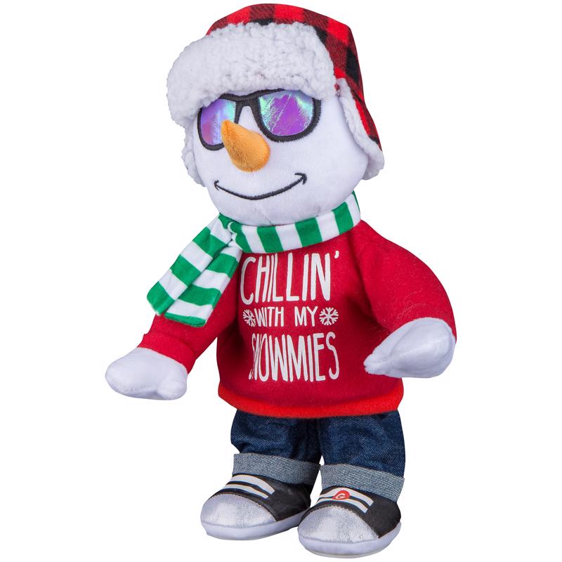 Gemmy Multicolored Chillin' With My Snowmies Animated Decor 14.17 in.