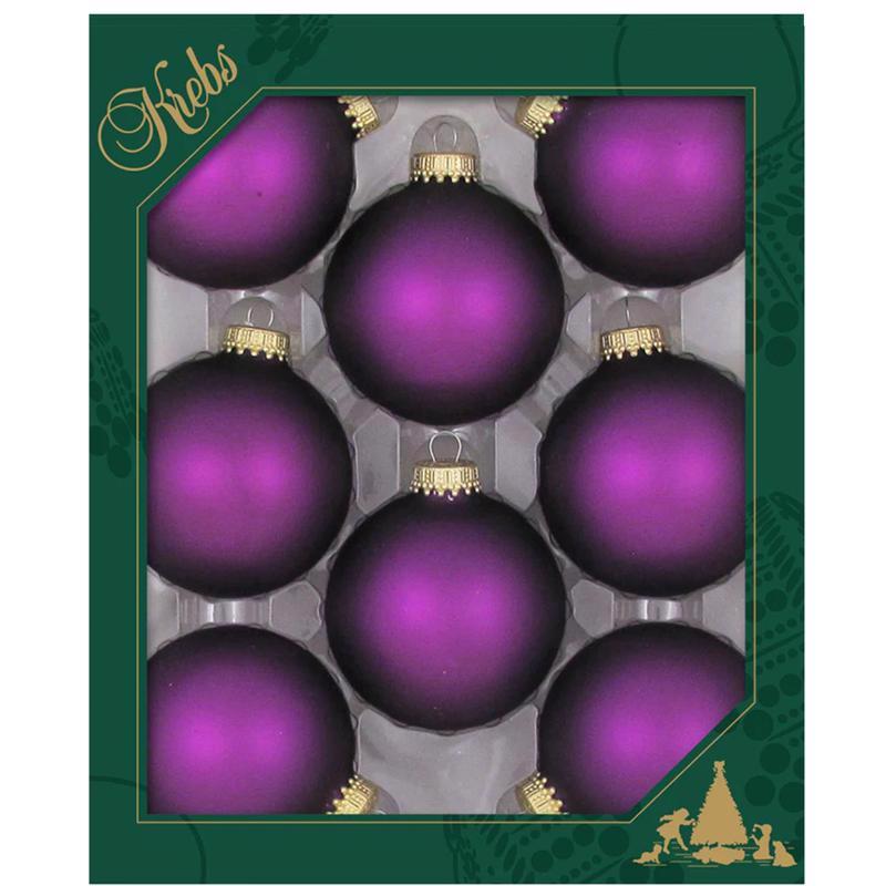Christmas By Krebs Purple Magic Velvet Ball Ornament 2-5/8 in.