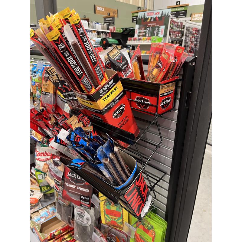 Black Metal Jack Links Pegboard Display