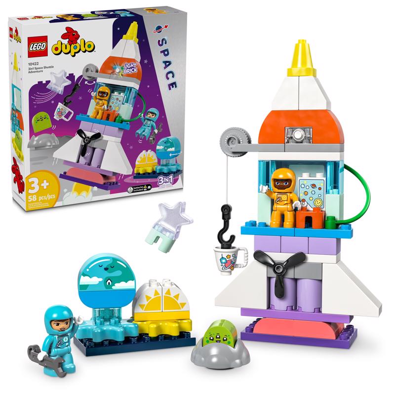 LEGO DUPLO 3in1 Space Shuttle Adventure Building Set Multicolor 58 pc