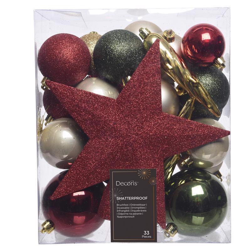 Decoris Multicolored Assorted Ornaments 3.15 in.
