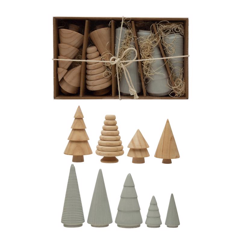 Creative Co-Op Natural/White Table Decor