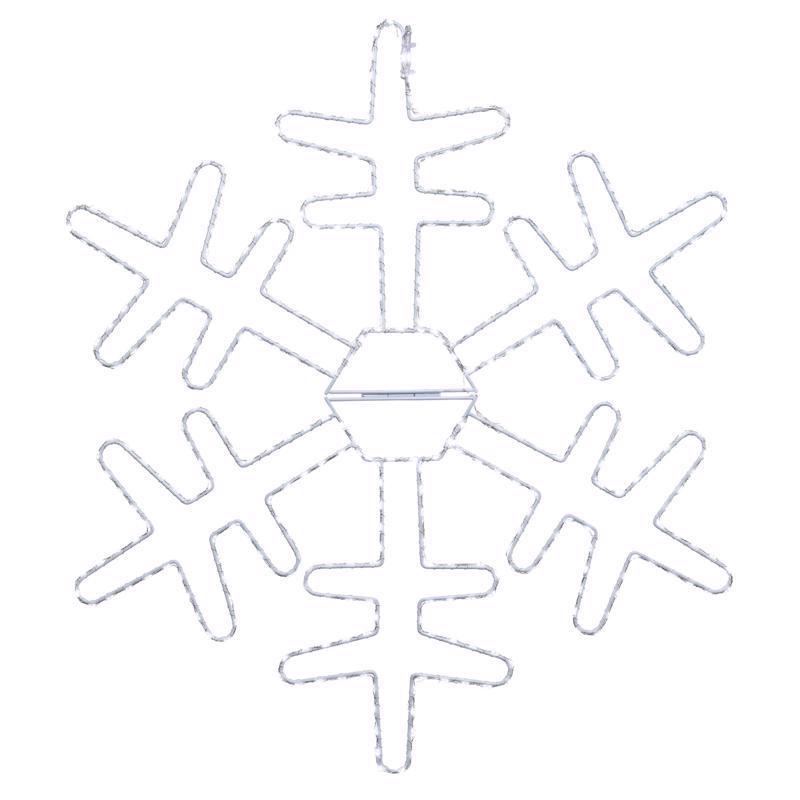 Celebrations LED Pure White Snowflake 24 in. Hanging Decor