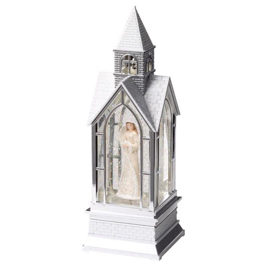 Sullivans LED Multicolored Angel in Church Table Decor 12 in.