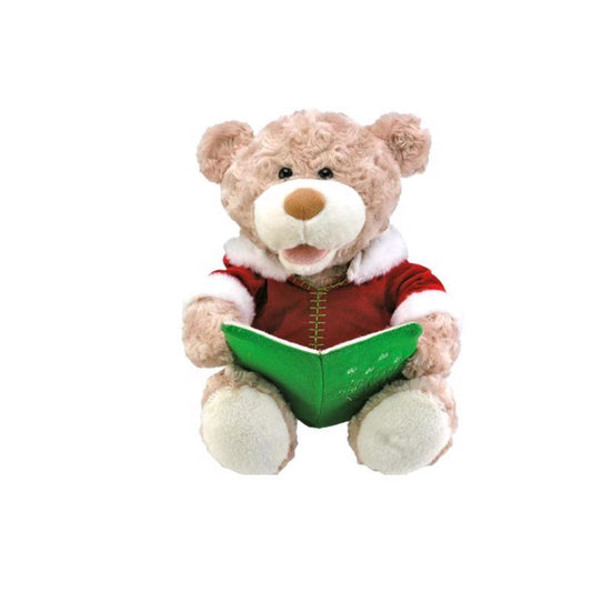 Cuddle Barn Multicolored Storytime Teddy Bear Animated Decor 10 in.