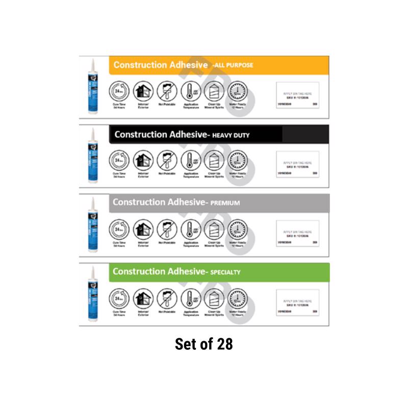 Standard Hardware Sign Kit Construction Adhesives POP Kit