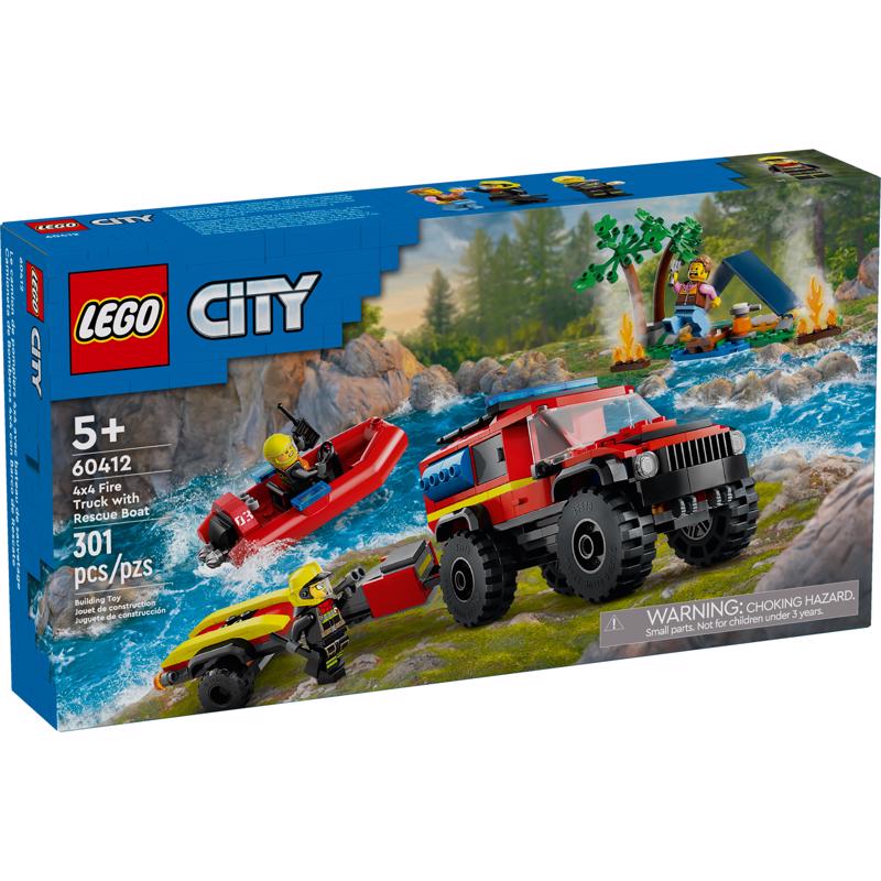 LEGO City Fire Truck with Rescue Boat Assorted 301 pc