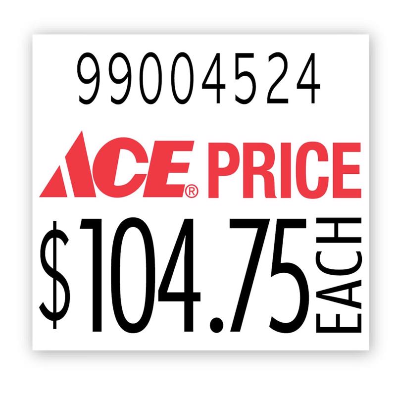 Miscellaneous Labels Adhesive Backed White Price Label 1750 each