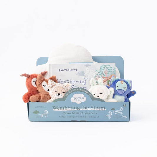 Slumberkins Weathering the Storm Pillow & Book Set Assorted 7 pc