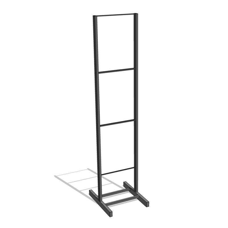 Black Metal Floor Sign Holder 73 in. H