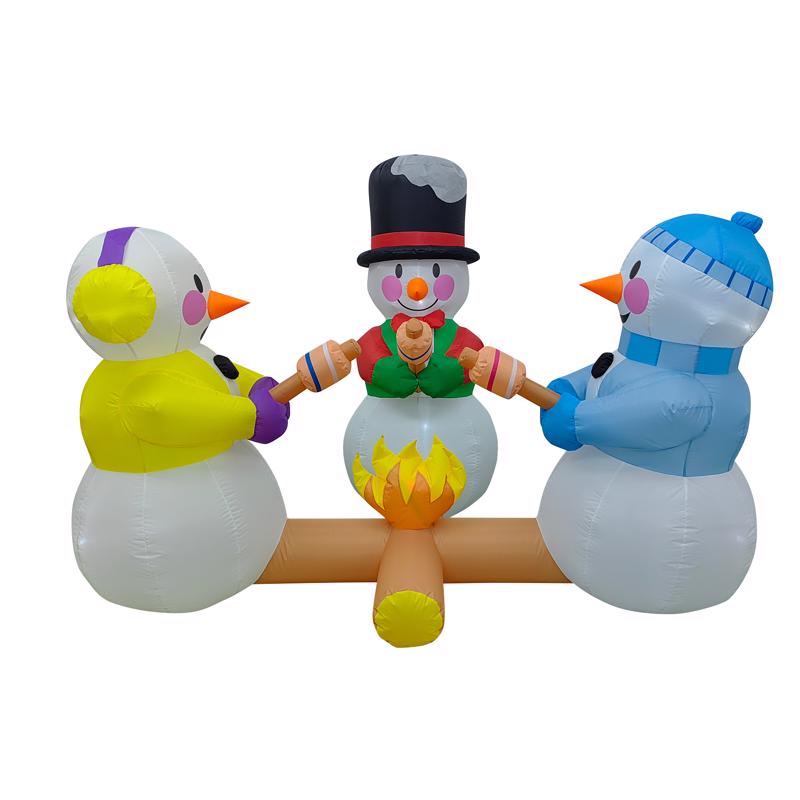 Celebrations LED Snowmen Toasted Marshmallows 5 ft. Inflatable