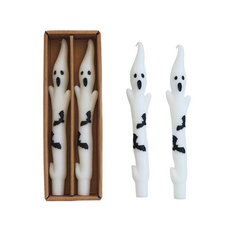 Creative Co-Op 10 in. Ghost Taper Candle