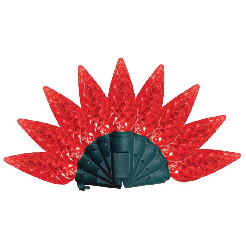 Celebrations Classic LED C6 Red 100 ct String Christmas Lights 297 ft.