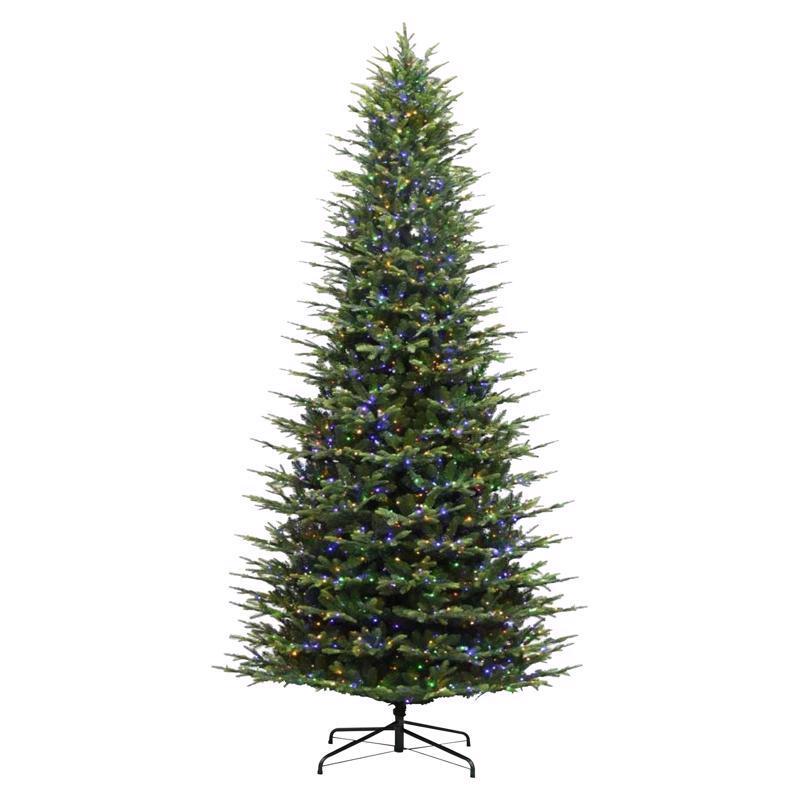 Holiday Bright Lights 12 ft. Slim LED 2900 ct Emerald Pine Sparkle Color Changing Christmas Tree