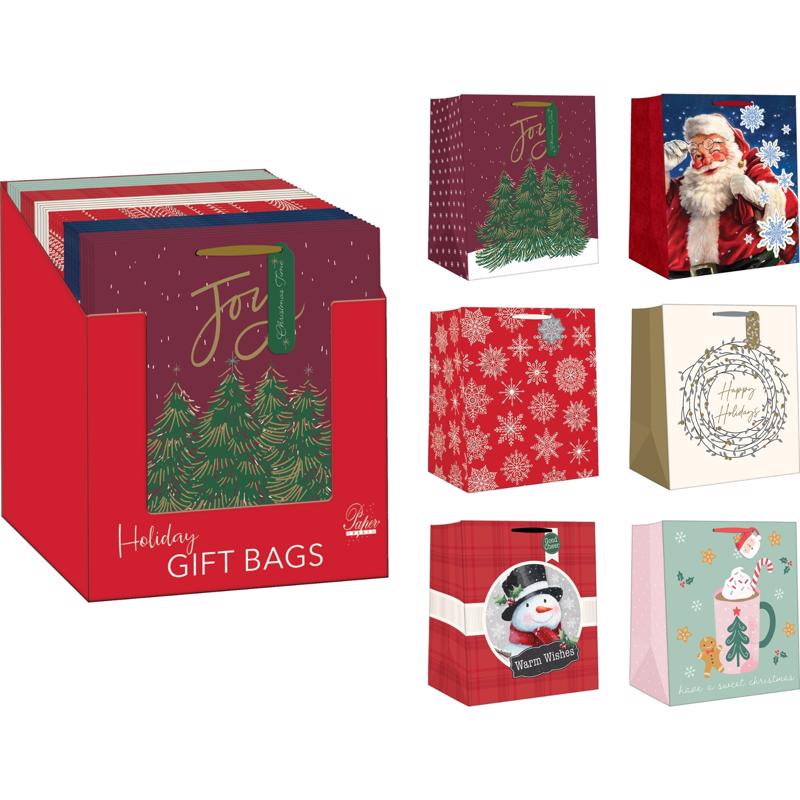 Paper Images Assorted Holiday Large  Gift Bag
