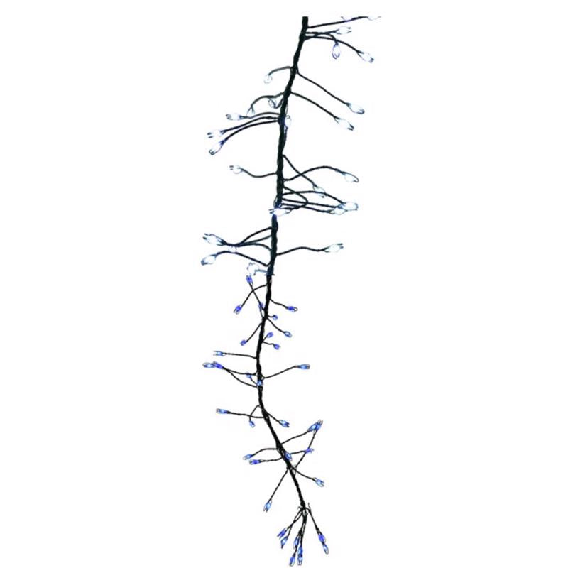 Celebrations LED Big Seed Cluster Blue/Pure White 250 ct Christmas Lights 10 ft.