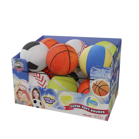 Lit'l Biggie Bouncerz Sports Ball Plush Toy Assorted 1 pc