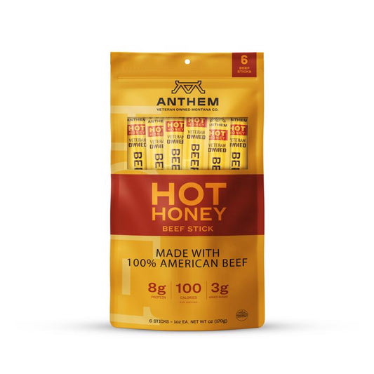 Anthem Snacks Hot Honey Beef Stick 6 oz Bagged