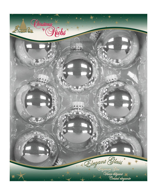 Christmas by Krebs Bright Silver Ball Ornament