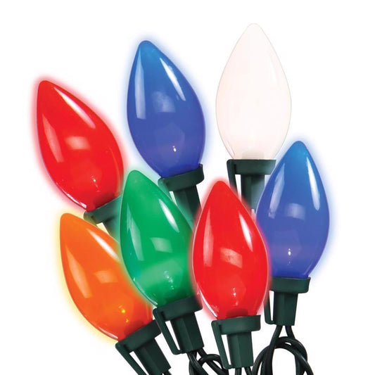 Celebrations Blue LED C9 Multicolored 25 ct String Christmas Lights 16 ft.