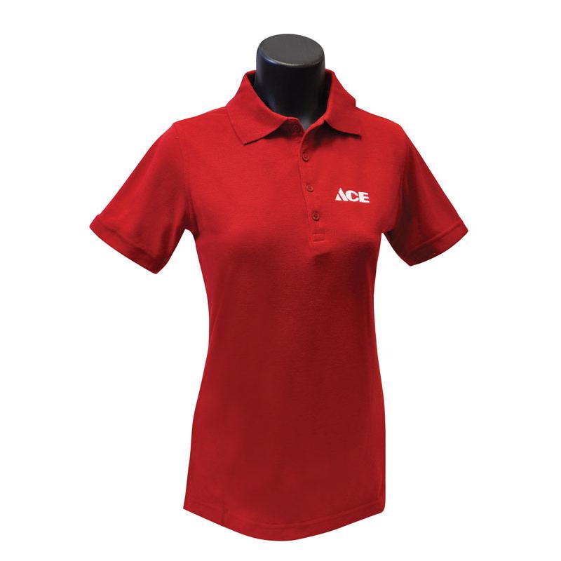 Artcraft M Short Sleeve Women's Collared Red Polo Shirt