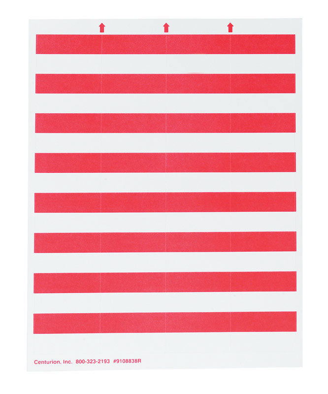 Laser Printer Red Bin Tag Labels - Sheet