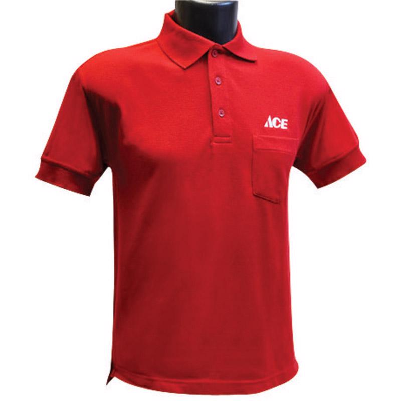 Artcraft XL Short Sleeve Men's Collared Red Polo Shirt