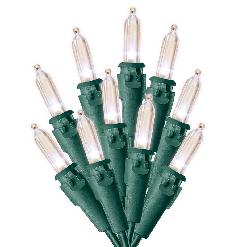 Celebrations Blue LED Mini Warm White 50 ct String Christmas Lights 12 ft.