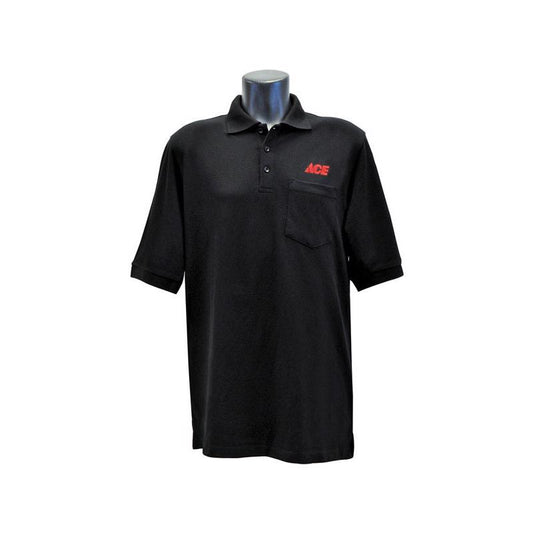 Artcraft XXL Short Sleeve Men's Collared Black Polo Shirt