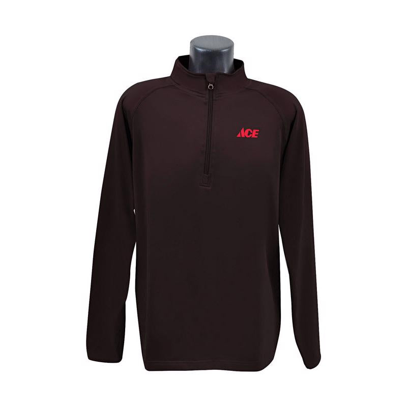 Artcraft S Long Sleeve Men's 1/4 Zip Black Pullover Shirt