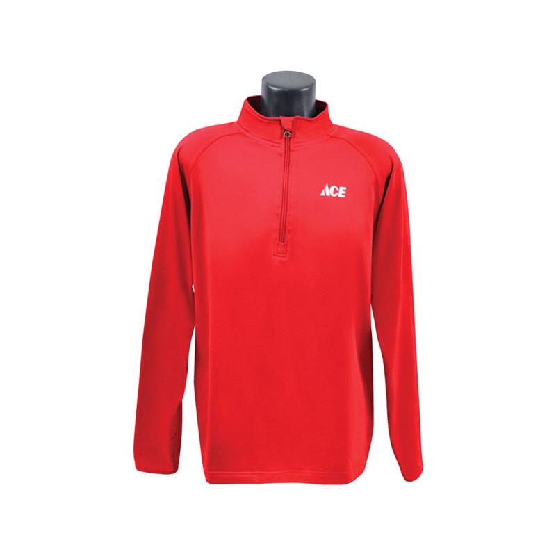 Artcraft XLT Long Sleeve Men's 1/4 Zip Red Pullover Shirt