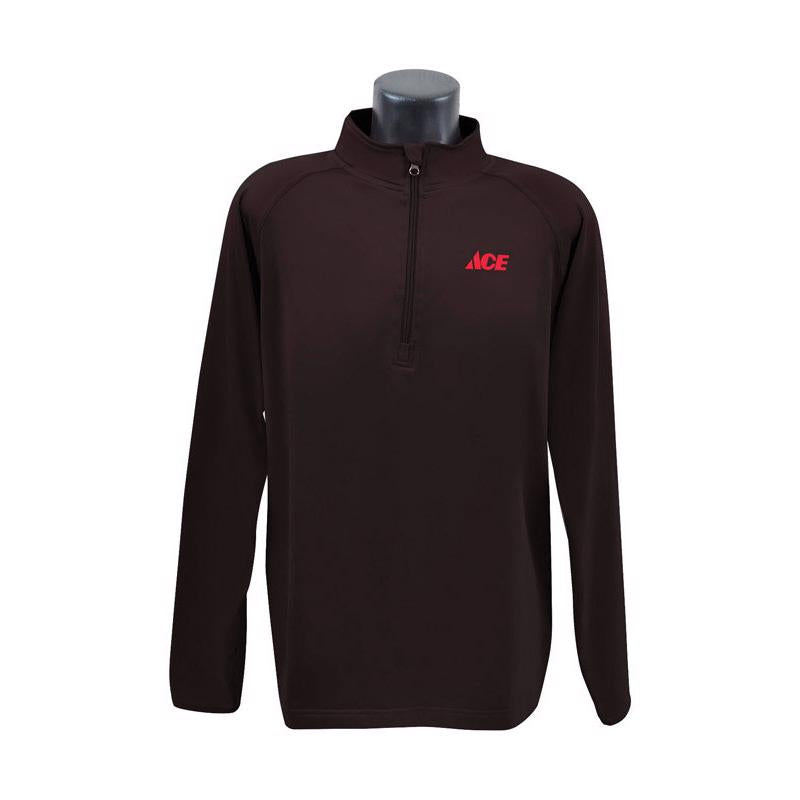 Artcraft LT Long Sleeve Men's 1/4 Zip Black Pullover Shirt