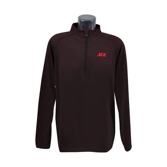Artcraft LT Long Sleeve Men's 1/4 Zip Black Pullover Shirt