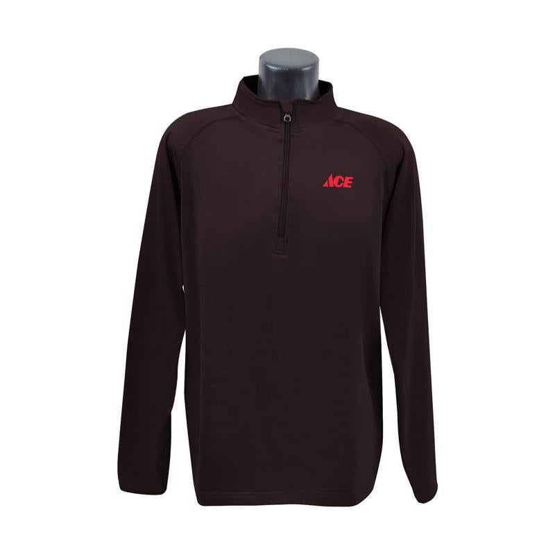 Artcraft XXXL Long Sleeve Men's 1/4 Zip Black Pullover Shirt
