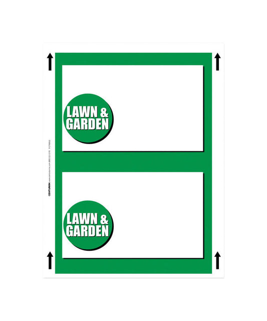 5.5 in. H X 7 in. W Lawn & Gardern Office Supplies/Stationary Sign 25 each