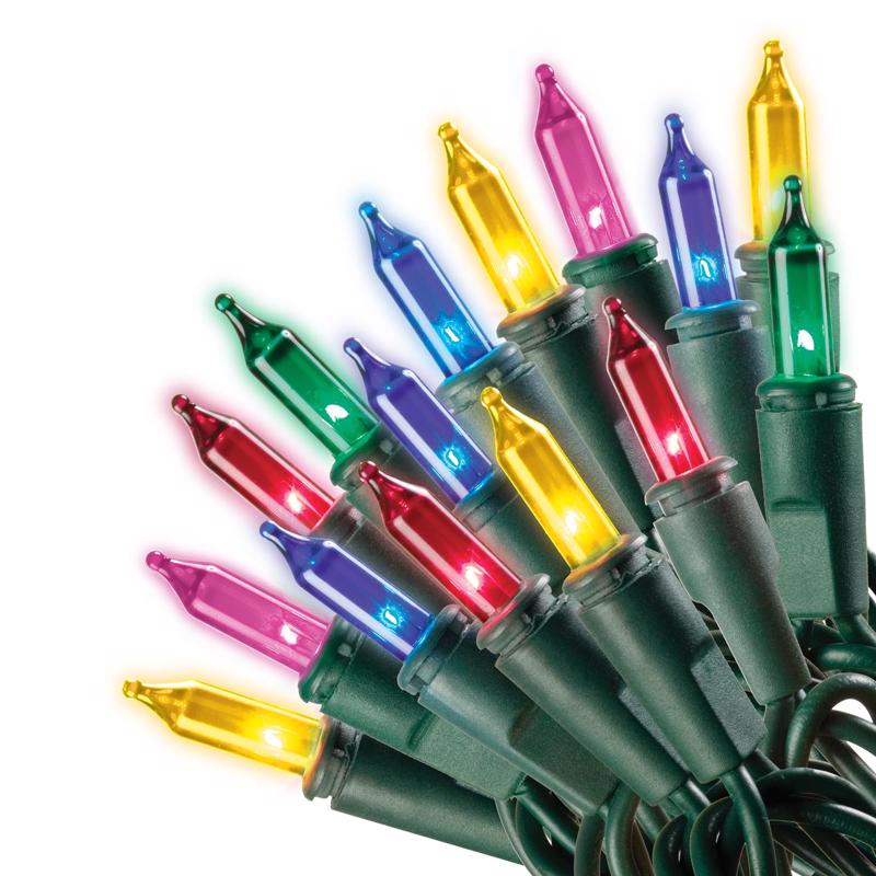 Celebrations Red Incandescent Mini Multicolored 100 ct String Christmas Lights 20 ft.